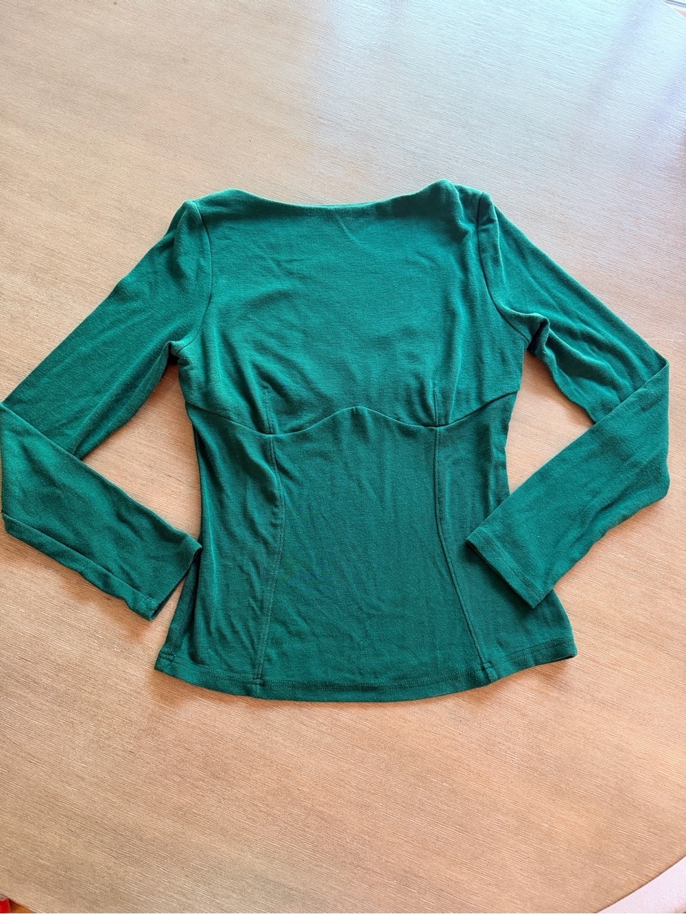 Women’s OGL Emerald Green Long-Sleeve Fitted Top medium